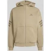 Adidas Kapuzensweatjacke SPORTSWEAR "FUTURE ICONS 3-STREIFEN", Herren, Gr. S, beige (wonder cargo), Obermaterial: 67% Polyester, 33% Baumwolle, angesetztes Bündchen, Sweatjacken Kapuzensweatjacke