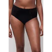 Chantelle Taillenslip "GIRLS", Damen, Gr. 40, schwarz, Obermaterial: 73% Polyamid, 27% Elasthan, körpernah, Unterhosen Taillenslip, Tüll, blickdichtes Gewebe, Velvet