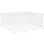 PawHut Freilaufgehege DIY Freigehege Laufgitter Kleine Haustiere 12 Platten