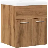 vidaXL 2-tlg. Badmöbel-Set Artisan-Eiche Holzwerkstoff