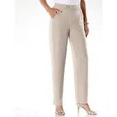 Lady Jerseyhose , Damen, Gr. 54, Normalgrößen, beige (sesam), 95% Polyester, 5% Elasthan, unifarben, Hosen Jerseyhose