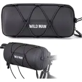 Wild Man | Fahrradtasche Lenkertasche - Schwarz - Wasserdicht, Praktisch, Kompakt, Stylisch
