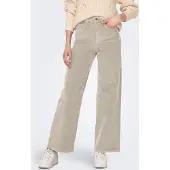 ONLY Cordhose "ONLHOPE GLOBAL HW WIDE CORD PNT NOOS", Damen, Gr. 38, Länge 32, beige (oatmeal), Cord, Obermaterial: 98% Baumwolle, 2% Elasthan, lang, Hosen Cordhose, Baumwollmischung