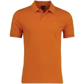 BOSS für Herren. 50507803 Schmal geschnittenes Baumwoll-Stretch-Poloshirt orange (S), Lässig, Baumwolle, Kurzarm