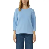 s.Oliver Sweatshirt , Damen, Gr. 34, blau, Sweatware, Obermaterial: 47% Modal, 41% Polyester, 12% Elasthan, unifarben, bequem hüftbedeckend, Rundhals, Sweatshirts Sweatshirt, 3/3-Arm mit Stretch