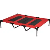 PawHut Hundeliege outdoor Hundebett Katzenbett Haustierbett Schlafplatz Rot