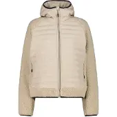 CMP Woman Jacket Hybrid Fix Hood Kaki Kaki 40