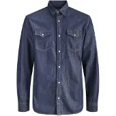 Jack & Jones Langarmhemd "JJESHERIDAN SHIRT L/S NOOS" mit angesetzter Brusttasche
