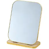 Merkloos Faltbarer Goldener Tisch-Make-up Spiegel für den Hausgebrauch