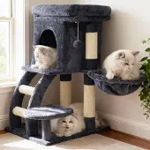Merkloos Kratzbaum für Katzen mit Hängematte und Kletterleiter