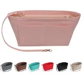Merkloos Felt-Taschenorganizer – Mehrfächiger Portemonnaie-Organizer für Damen, Rosa