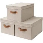 Merkloos Dekorative Aufbewahrungsboxen mit Deckel, 3 Stück