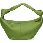 Gave Lux Lunaria Schultertasche aus echtem Dollaro-Leder Handgefertigt in Italien Bianco UNICA 37x20x17 cm