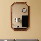 Merkloos Holz-Wandspiegel für das Badezimmer - Achteckiges Design