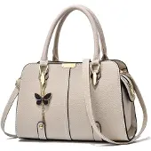 Merkloos Damenhandtasche aus Kunstleder für Arbeit und Freizeit