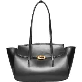 Calvin Klein Hardware Flap Tote Bag Black/tumbled Deep Gold Größe: OS | Handtaschen Outlet | Damen | Gelb