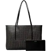 Calvin Klein Handtasche Emblem Aop Tote W/ Pouch LV04F3266G Schwarz