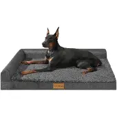 Merkloos Orthopädisches Hundebett für große Hunde, waschbar, dunkelgrau
