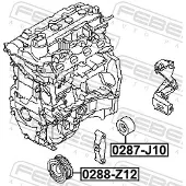 FEBEST Spannrolle, Keilrippenriemen 0287j10 für RENAULT NISSAN