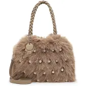 Tamaris Shopper "Shopper TAS Marla", Damen, Gr. B/H/T: 36cm x 26cm x 8cm, grau (taupe 900), Polyester, Taschen Shopper