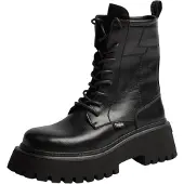 Buffalo Damen Elegante Stiefelette Stacy Lace UP MID PD00018418 Schwarz