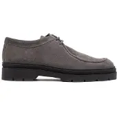 Hinson -Schuhe, Schnürung, Mokassin-Stil, Anthrazitfarbe, aus Wildleder
