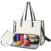 Merkloos Damen Lunchbag mit isoliertem Fach, 2-in-1 Arbeitstasche