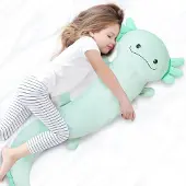Merkloos Gigantisches Axolotl Plüschkissen - 120 cm - Grünes Kuscheltier