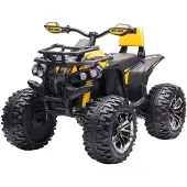 HOMCOM Elektro-Quad Kinderquad mit Scheinwerfer Kindermotorrad mit USB-Anschluss