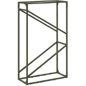 vidaXL Brennholzregal Olivgrün 60x25x100 cm Kaltgewalzter Stahl