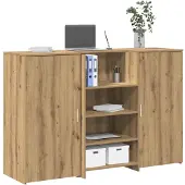 vidaXL Empfangstheke Artisan-Eiche 155x50x103,5 cm Holzwerkstoff