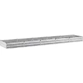 vidaXL Hochbeet im Garten Galvanisiertes Silber 400 x 80 x 24 cm Stahl