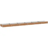 vidaXL Hochbeet im Garten Holz Braun 600 x 80 x 24 cm Stahl