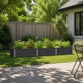 vidaXL Hochbeet im Garten Anthrazit 240 x 80 x 24 cm Stahl