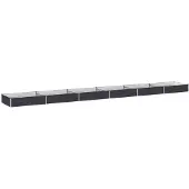 vidaXL Hochbeet im Garten Anthrazit 600 x 80 x 24 cm Stahl
