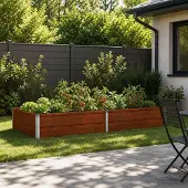 vidaXL Hochbeet im Garten Rostig 160 x 80 x 24 cm Pappe