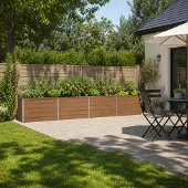 vidaXL Hochbeet im Garten Holz Braun 320 x 40 x 55 cm