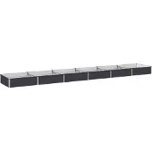 vidaXL Hochbeet im Garten Anthrazit 480 x 80 x 24 cm Stahl