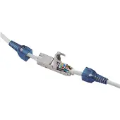 Pro Werkzeugloser Kabelverbinder "Slim" CAT 6A, STP geschirmt, Klemmleiste für LSA Montage (werkzeugfrei)