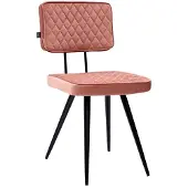 Merkloos Esszimmerstuhl der Serie Toby, in Rosa, mit Stoffbezug und inklusive Kissen