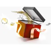 Merkloos Set von 24 Adventskalender Schmuck in Roségold und Silber
