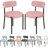 Merkloos Set aus 2 Samt-Esszimmerstühlen für Esszimmer und Schlafzimmer
