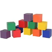 HOMCOM Bausteinset 12er-Set Schaumstoff Bauspielzeug für 1-3 Jahre alt Kinder