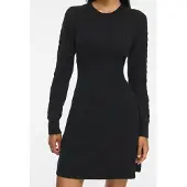 Vila Strickkleid "VIKERRY O-NECK KNIT DRESS - NOOS" Materialmix, regular fit