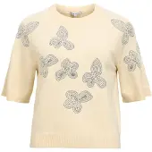 Object Kurzarm Pullover Grau XS