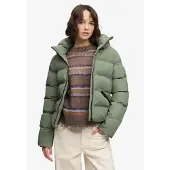 Superdry für Damen. W5012209A Grüne Hooded City Steppjacke mit Kapuze (M), Lässig, Recyceltes Polyester