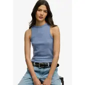 Superdry Tanktop "ESSENTIAL LOGO RACER VEST" aus Baumwolle, Regular Fit, mit Rundhalsausschnitt, ärmelloses Design