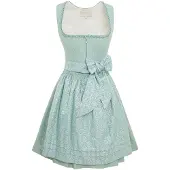 Kruger Dirndl KRÜGER "Mididirndl YANNA", Damen, Gr. 46, EURO, grün (hellgrün), Obermaterial: 100% Polyester PES., Kleider Dirndl