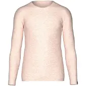Trigema Longsleeve "Langarmshirt", Damen, Gr. M, beige (sand, melange), Feinstrick, 95% Baumwolle, 5% Elasthan, Basic, lang, Rundhals, Shirts Longsleeve