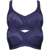 Susa Entlastungs-BH "2er Pack Entlastungs BH Topsy Plus", Damen, Gr. 85, Cup C, blau (marine marine), Obermaterial: 60% Baumwolle CO. 35% Polyamid PA. 5% Elasthan EL., BHs Entlastungs-BH